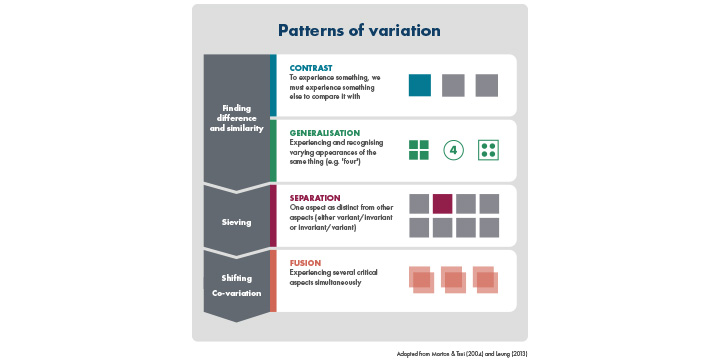 Infographic showing patterns of variation